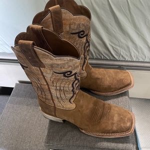 Ariat Men's Mesteno Marble Dust and Devil Tan Wide Square Toe Cowboy Boots - 10D